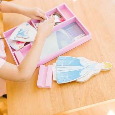 Melissa & Doug Disney Cinderella Magnetic Dress-Up Wooden Doll Pretend Play Set (30+ pcs) - Image 6