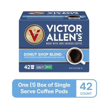 Victor Allen's Coffee Decaf Donut Shop Blend, Medium Roast, 42 Count, Single Serve Coffee Pods for Keurig K-Cup Brewers - Image 3