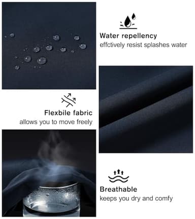 Ghteas Men's Hiking Pants Navy Blue Waterproof Pants Camping Fishing Pants X-Large - Image 4