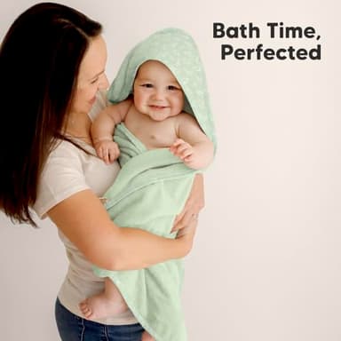 KeaBabies Hooded Baby Towel for Newborn - Viscose Derived from Bamboo Large Baby Bath Towels with Hood for Boys, Girls, Toddler, Extra Absorbent & Soft Newborn Bath Essentials (Dinos) - Image 9