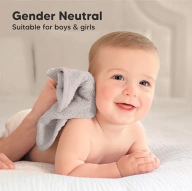 6-Pack Baby Washcloths - Soft Absorbent Viscose from Bamboo Wash Cloths for Babies, Kids, Toddlers, Infant, Newborn Bath Towels,Gentle on Sensitive Skin,10x10 Reusable Face Towels(Heather) - Image 8