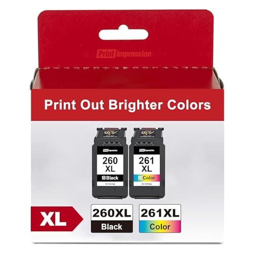 260XL and 261XL Ink Cartridges Replacements for Canon Printer Ink 260 and 261 Combo Pack PG-260 CL-261 Use for TR7020a TR7020 TR7022a TR7022 TS6420a TS6420 TS6400 TS5320 (2 Pack-1 Black,1 Tri Color) - Image 1