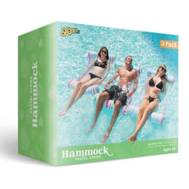 Sloosh 3 Pack 4-in-1 Inflatable Pool Floats Hammock, Water Hammock Lounges, Multi-Purpose Swimming Pool Accessories (Saddle, Lounge Chair, Drifter) for Pool, Lake, Outdoor, Beach (Orange/Red/Blue) - Image 8