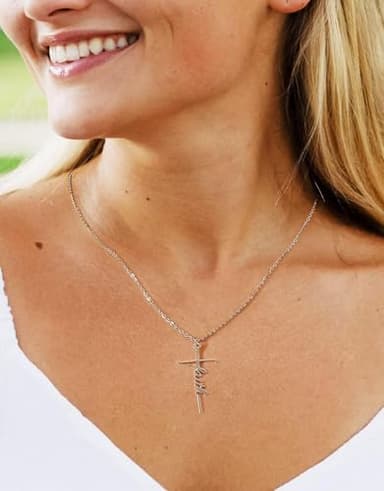 Lcherry Grandma Cross Necklace for Women - Birthday Gifts for Grandma, Religious Christian Jewelry Mother's Day Gifts for Women - Image 2
