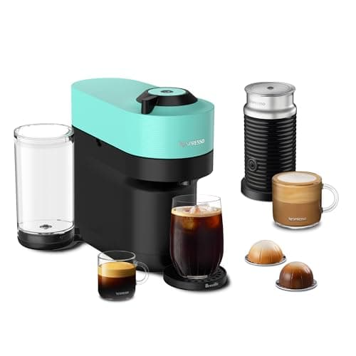 Nespresso Vertuo Pop+ Coffee and Espresso Maker by Breville with Milk Frother, Aqua Mint - Image 1