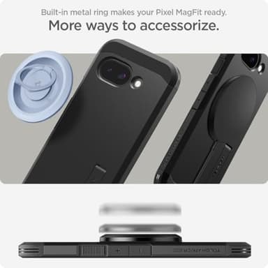 Spigen for Pixel 9a Case, Tough Armor (Ai) MagFit (2025) [Compatible with MagSafe Accessories] - Black - Image 5