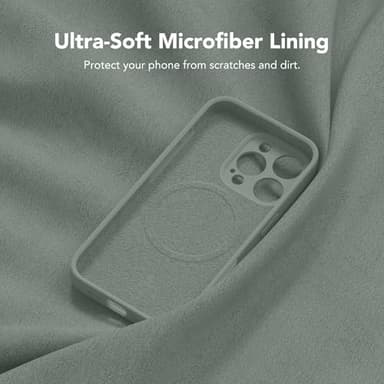 SuydanBox Magnetic for iPhone 16 Pro Max Case, Compatible with MagSafe, [Full Camera Protection][Screen Protector] Silicone Shockproof Protective Phone Case for iPhone 16 Pro Max 6.9", Calke Green - Image 6