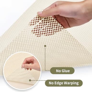 Shelf Drawer Liners for Kitchen Cabinets Non Adhesive Drawer Liner Thickened Refrigerator Liner White Quatrefoil Strong Non-Slip Paper for Tool Box, 23.6 x 236 Inches - Image 8