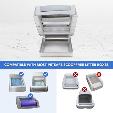 Stainless Steel Reusable Litter Tray Compatible with Petsafe Scoop-Free Self-Cleaning Cat Litter Boxes - Never Absorbs Odor, Stains, or Rusts (Stainless Steel Litter Tray) - Image 2