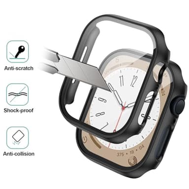 6 Pack Case with Tempered Glass Compatible for Apple Watch Series 11 2025 Series 10 42mm, Hard PC Screen Protector with Tempered Glass Ultra-Thin Lightweight Scratch-Resistant Cover for iWatch 11/10 - Image 2