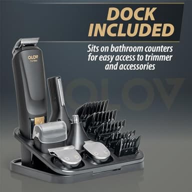 OLOV For Man Beard Trimmer, 21 Piece All-in-One Mens Grooming Kit and Hair Clipper, Nose, Ear,Body and Face, Electric Razor with USB Recharge Dock - Image 5