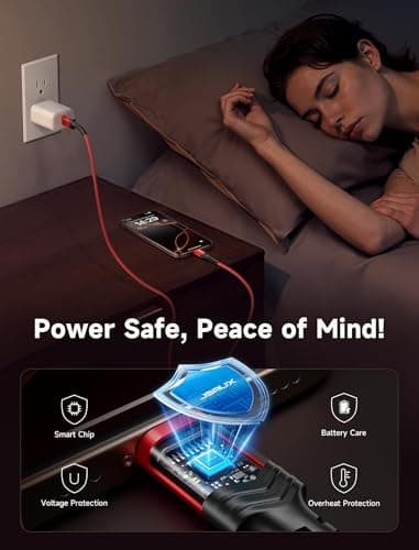 JSAUX USB C Cable [2-Pack 6.6ft], USB A to USB Cord Fast Charging for iPhone 17, iPhone Air, iPhone 17 Pro, iPhone 17 Pro Max, iPhone 16/iPhone 15 Series, Samsung S20 S10, Note 20 10, Car Play - Red - Image 6