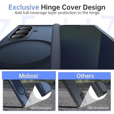 MOBOSI Magnetic for Z Fold 7 Case with Privacy Screen Protector, Compatible with Magsafe, Full-Body Slim Coverage Hinge Protection, Shockproof Phone Cover for Samsung Galaxy Z Fold7, Jet Black - Image 5