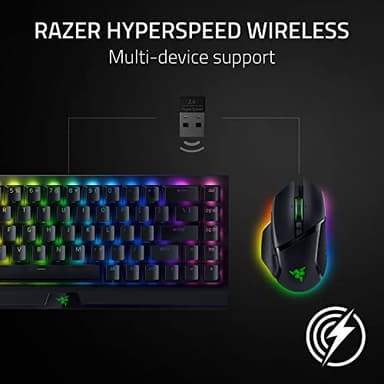 Razer Basilisk V3 Pro Wireless Gaming Mouse: HyperScroll Tilt Wheel - 30K DPI Optical Sensor - Gen-3 Optical Switches - 13-Zone Chroma RGB - 13 Programmable Controls - 3 Connection Modes - Black - Image 6