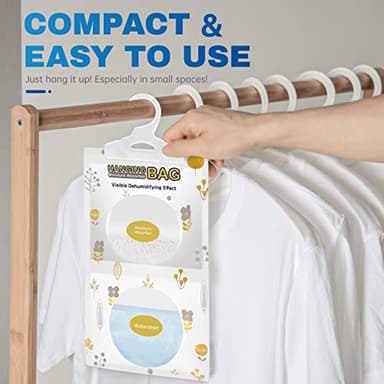 Vacplus Moisture Absorbers, Hanging Closet Dehumidifier Bags, Humidity Packs, Desiccant, Closet Dehumidifiers with Fragrance Free, 10 Pack, 9.8 OZ - Image 4