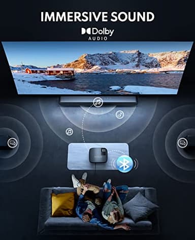 GooDee Projector 4K With WiFi And Bluetooth Supported, FHD 1080P Mini Projector For Outdoor Moives, 5G Video Projector For Home Theater Dolby Audio Zoom Portable Projector TV Stick PPT (YG600 Plus) - Image 4