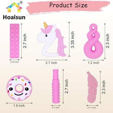 Chew Necklaces for Sensory Girls, Chewy Necklace Sensory Toys for Kids with Autism, ADHD,SPD, Chewing, Teething or Special Needs, Oral Sensory Chew Toys for Kids Adult Reduce Anxiety Fidgeting - Image 4