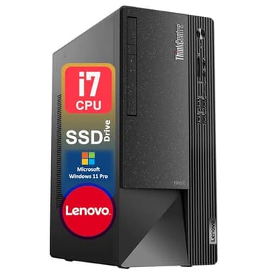 Lenovo ThinkCentre Business Desktop| Intel Core i7 Processor | 32GB RAM | 1TB SSD | Support Upto 3 Monitors | HDMI & USB-C | Ethernet | Wi-Fi | Bluetooth | Keyboard & Mouse| Windows 11 Pro