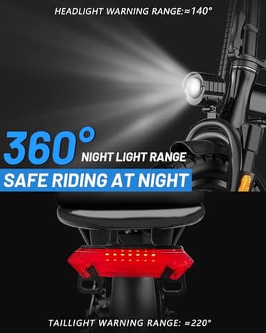 APYEAR Electric Bike for Adults, Ebike, Electric Bicycle with 576WH Removable Battery,14"/20" Folding Ebike, 20MPH,20+ Miles(MAX),500W High Motor,Multi-Shock Absorption,UL 2849,Commuting Mini E Bikes - Image 6