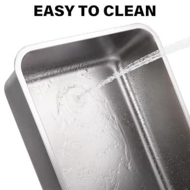 EGMEHOAD Stainless Steel Cat Litter Box, Metal Litter Box, Cat Litterbox for Kitten, Kitty, Rabbit, 6" High Side Cats Litter Boxes, Large Stainless Steel LitterBox, No Smell, Non Stick, Easy to Clean - Image 5