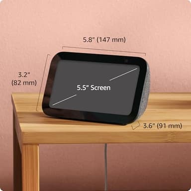 Amazon Echo Show 5, Smart display with 2x the bass and clearer sound, Charcoal - Image 2