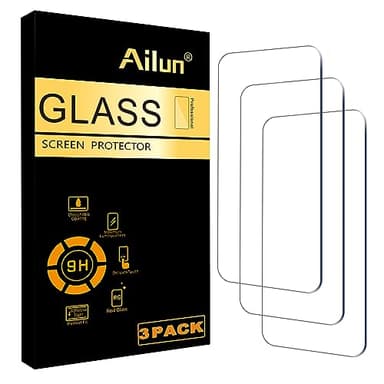Ailun Screen Protector for iPhone 16 / iPhone 15 / iPhone 15 Pro [6.1 Inch] Display 3 Pack Tempered Glass, Dynamic Island Compatible, Case Friendly [Not for iPhone 16 Pro 6.3 Inch]. - Image 1