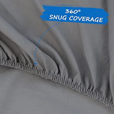 Bassinet Sheets for Baby Boy Girl 2 Pack Bassinet Sheet Set Universal Soft Cradle Sheets Fit for Oval Rectangle and Hourglass Bassinet Mattress, Bassinet Sheets, Grey&Navy - Image 2