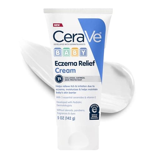 CeraVe Baby Eczema Relief Cream, 1% Colloidal Oatmeal Cream With Vitamin E & Ceramides, Soothes & Calms Itchy Skin, Developed With Pediatric Dermatologist, Fragrance Free, 5oz - Image 1