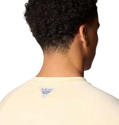 Columbia Men's Terminal Tackle Long Sleeve Shirt, Lemon Wash/Blue Echo Logo, Medium - Image 5