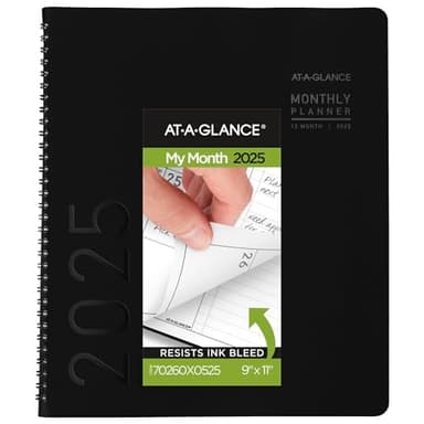 AT-A-GLANCE 2025 Planner, Monthly, 9” x 11”, Large, Contemporary, Charcoal (70260X4525) - Image 1