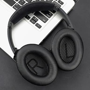 SoloWIT Replacement Earpads Cushions for Bose QuietComfort 35 (QC35) & Quiet Comfort 35 II (QC35 ii) Headphones, Ear Pads with Softer Leather, Noise Isolation Foam, Added Thickness (Black) - Image 7