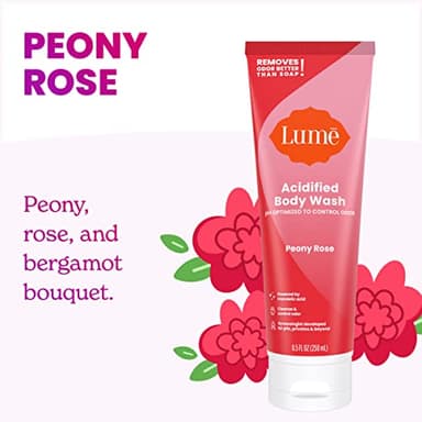 Lume Acidified Body Wash - 24 Hour Odor Control - Removes Odor Better than Soap - Moisturizing Formula - Formulated Without SLS or Parabens - OB/GYN Developed - 8.5 ounce (Peony Rose) - Image 3