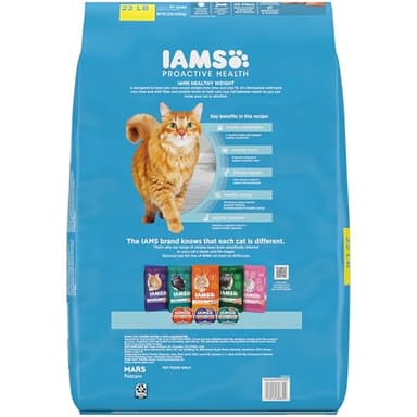 IAMS Proactive Health Healthy Weight Adult Dry Cat Food Chicken Flavor, 22 lb. Bag - Image 2
