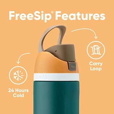 Owala FreeSip Insulated Stainless Steel Water Bottle with Straw, BPA-Free Sports Water Bottle, Great for Travel, 24 Oz, Shy Marshmallow - Image 6