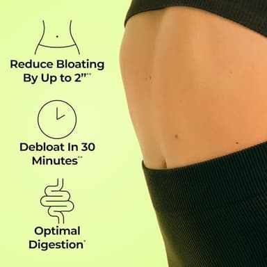 HUM Flatter Me Digestive Enzymes for Women & Men, Digestive Health Bloating Supplement with Ginger & Peppermint Leaf, Fast Acting Anti Bloat Pills Multi Enzyme for Debloating, Vegan, 60 Capsules - Image 2