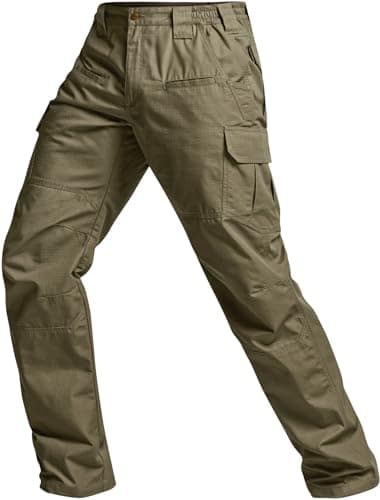CQR Men's Tactical Pants, Water Resistant Ripstop Cargo Pants, Lightweight EDC Work Hiking Pants, Outdoor Apparel, Raider Soil Green, 36W x 32L - Image 9