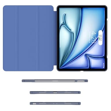 Soke Case for iPad Air 13 Inch (M3/M2) 2025/2024,iPad Pro 12.9 2022 2021(6th 5th Generation) - [Slim Trifold Stand + Auto Wake/Sleep],Protective Hard PC Back Cover (Navy) - Image 3