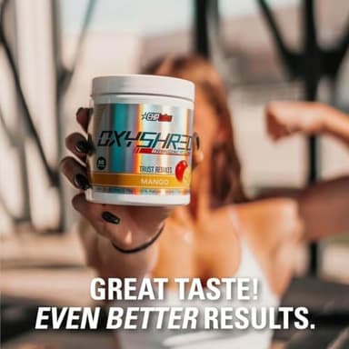 EHP Labs OxyShred Pre Workout Powder - Preworkout Powder with L Glutamine & Acetyl L Carnitine, Energy Boost Drink - Mango, 60 Servings - Image 7