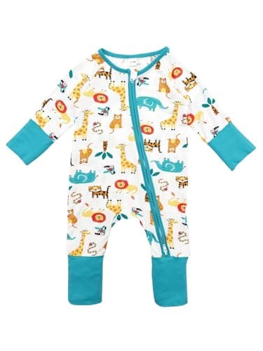 Bow Dream Baby Boy Romper Jumpsuit Bamboo Rayon Baby girl Clothes Baby Romper Clothing Newborn-24 Months Light Blue Animals 12-18 Months - Image 4