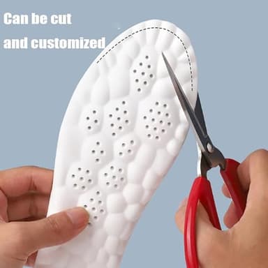 Footstr InsoleX, 2 Pairs of Footstr Insoles for Kids Youth, Arch Support & Shock Absorption, 4D Elastic Cloud Breathable Soft Foam Sole, Lightweight Sports Insole for Men Women (2 Orange, 5Y-6Y) - Image 2