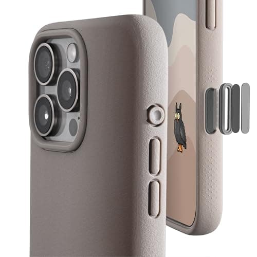 TineeOwl for iPhone 16 Pro Max Magnetic Case, [Covered Camera Control Button], Compatible with MagSafe, TPU, Minimalist, Slim/Thin, Grippy - Dune Series (Stone, iPhone 16 Pro Max) - Image 1