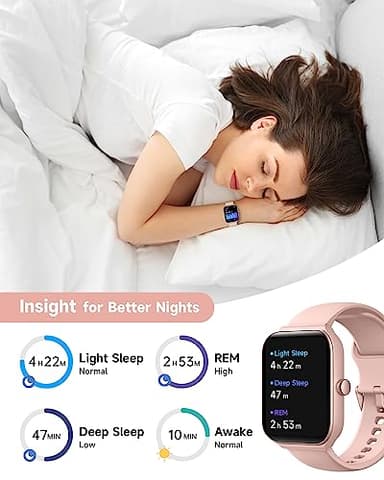 TOOBUR Smart Watch for Women Alexa Built-in, 1.95" Fitness Tracker with Answer/Make Calls, IP68 Waterproof/Heart Rate/Sleep Tracker/100 Sport Modes, Fitness Watch Compatible Android iOS - Image 6