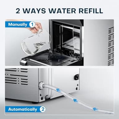 Upstreman Nugget Ice Maker, 33Lbs/Day, Self-Cleaning, 6 Ice Cubes in 15 Mins, 2 Water Refill, Countertop Ice Machine for Home/Office/Bar, X90 Pro - Image 5