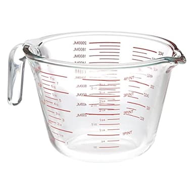 Amazon Basics Glass Measuring Cup, Precise 8 Cup Capacity, Clear Kitchen Measuring Tool, 2 L (Previously AmazonCommercial Brand) - Image 1