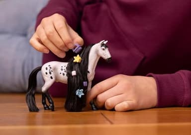 Schleich Horse Club Sofia's Beauties, Knabstrupper Stallion Beauty Horse with Brushable Hair - 8pc Styling Horse Figurine and Playset Accessories for Boys and Girls, for Kids Ages 4+ - Image 3