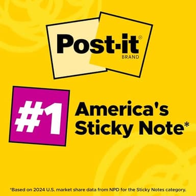 Post-it Super Sticky Notes, 24 Sticky Note Pads, 3 x 3 in., School Supplies, Office Products, 2X The Sticking Power, Supernova Neons Collection - Image 6