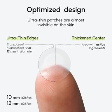 MAREE Invisible Pimple Patches - Clear Pimple Patches for Face - Hydrocolloid Acne Patches Anti Blemish - Zit Stickers for Face - Parches Para Acne - Pinple Zit Patches Pimple Stickers - 72 Dots - Image 8