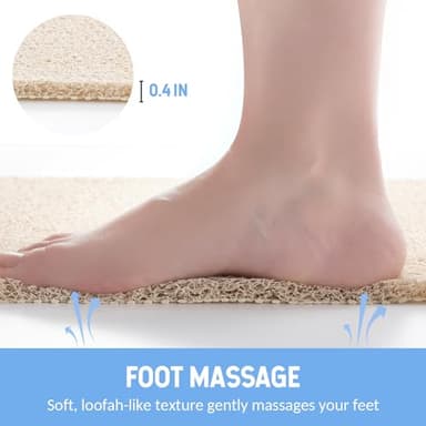 Hargiis Non-Slip Bathtub Mat, Anti Slip Shower Mat, Fast Drying Bathtub Mats, Foot Scrubber Mat, Anti Slip Mat for Tub, Floor, Bathroom, Kitchen, Home, Hotel (Grey 40"×28") - Image 5