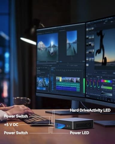 GEEKOM A5 Pro Mini PC (2025), with AMD Ryzen 7 5825U, 32GB RAM, 1TB NVMe SSD, Radeon Vega 8 Graphics, Windows 11 Pro, 8K Quad Display, Dual HDMI, 6 X USB, SD Slot (A5-R3 7430U, 16GB+1TB) - Image 8