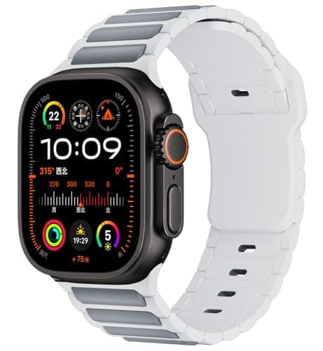 Compatible with Apple Watch Ultra 2 Band for Men,Sport Silicone for Apple Watch Series 10 Band 46mm 45mm 44mm 42mm 41mm 40mm 38mm 49mm,Rugged Soft Strap for iWatch 10/9/8/7/6/5/4/3/SE,Ultra2/Ultra - Image 1